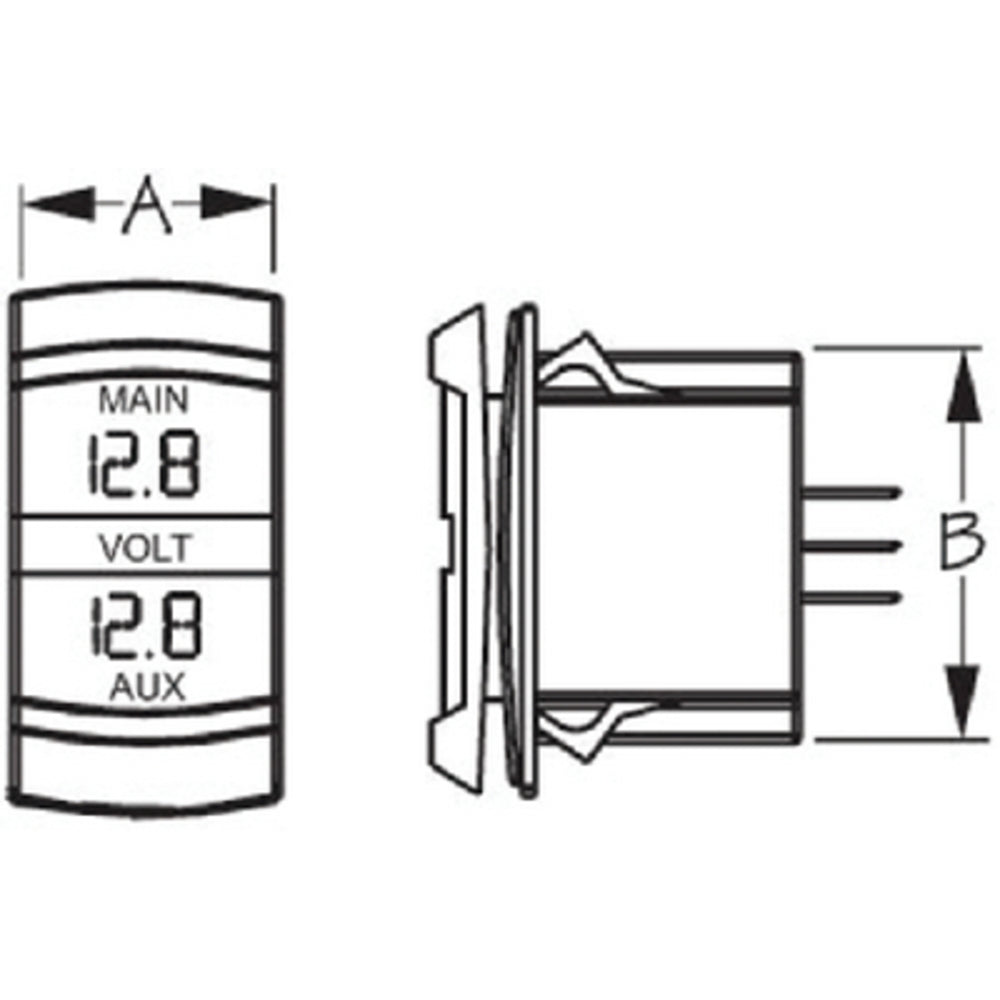 Sea-Dog Line 421636-1 Dual Voltmeter Rocker Switch