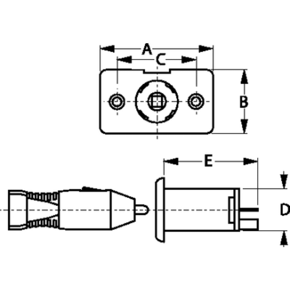POWER SOCKET, CAP & PLUG - 12-VOLT (SEA-DOG LINE)