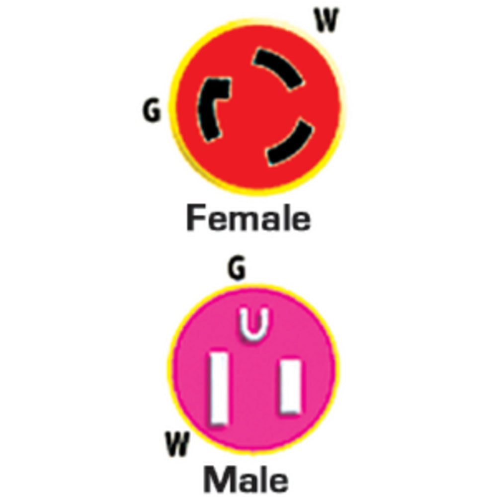 Marinco S15-30 Straight Adapter 15Amp Male To 30Amp Locking Female Connector