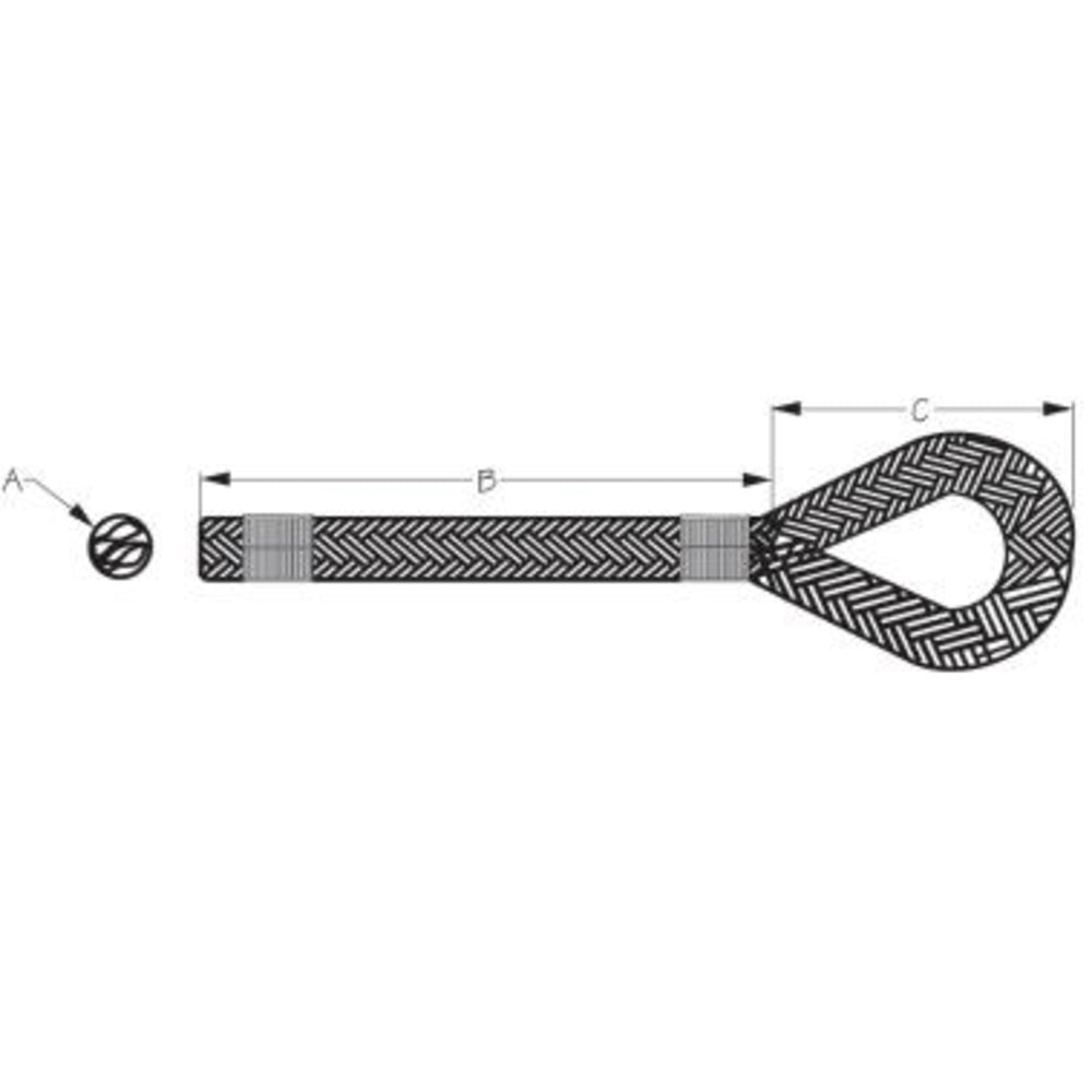 Sea-Dog 302116015Bk-1 Double Braided Nylon Dock Line 5/8" X 15' Black