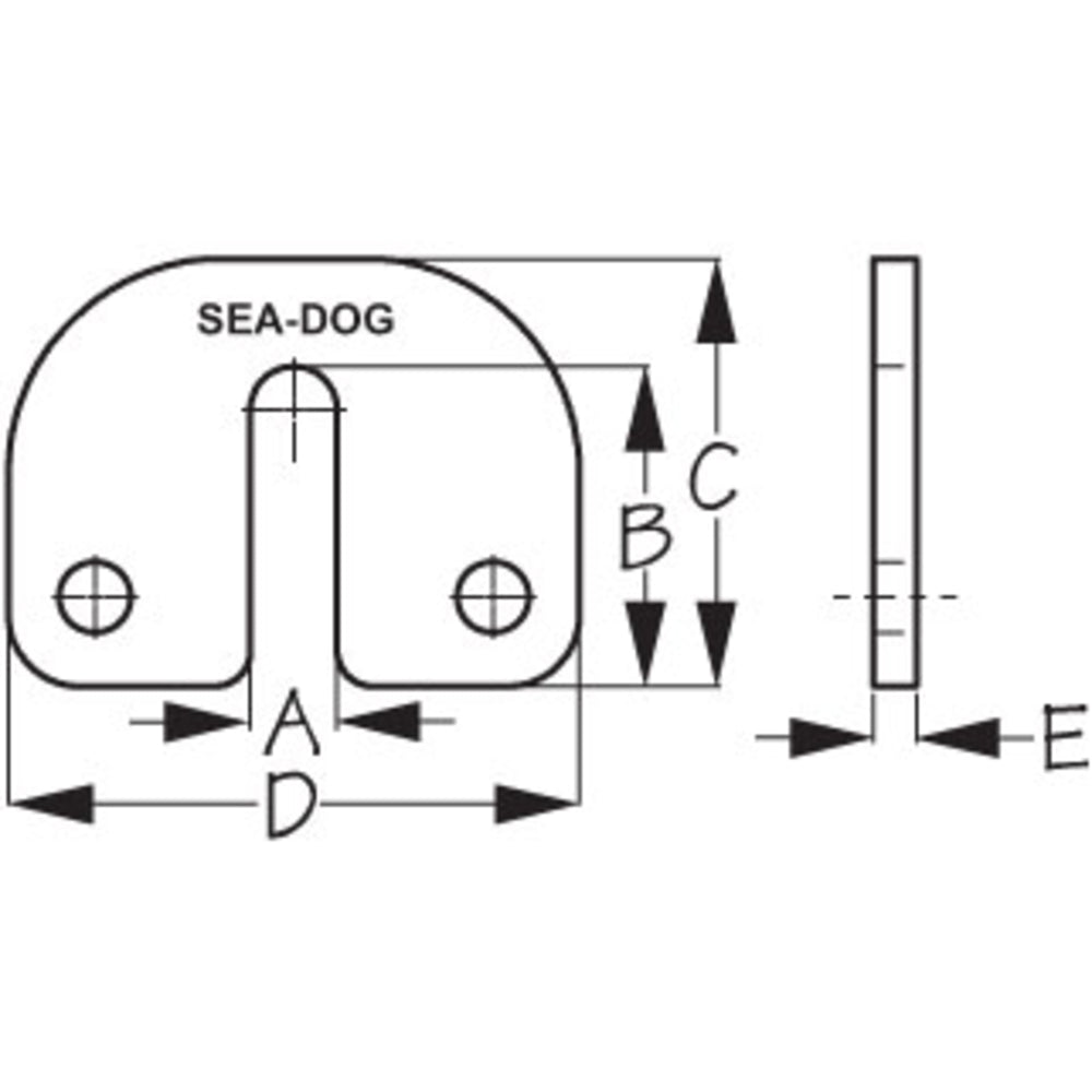 Sea-Dog 321850-1 Stainless Steel Chain Gripper Plate
