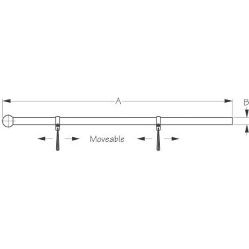 Sea-Dog 328196-1 Stainless Steel Eye Mount Flagpole Pennant Clips Set Of 4