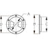 Sea-Dog 336162-1 Textured Quarter Turn Deck Plate White 6""