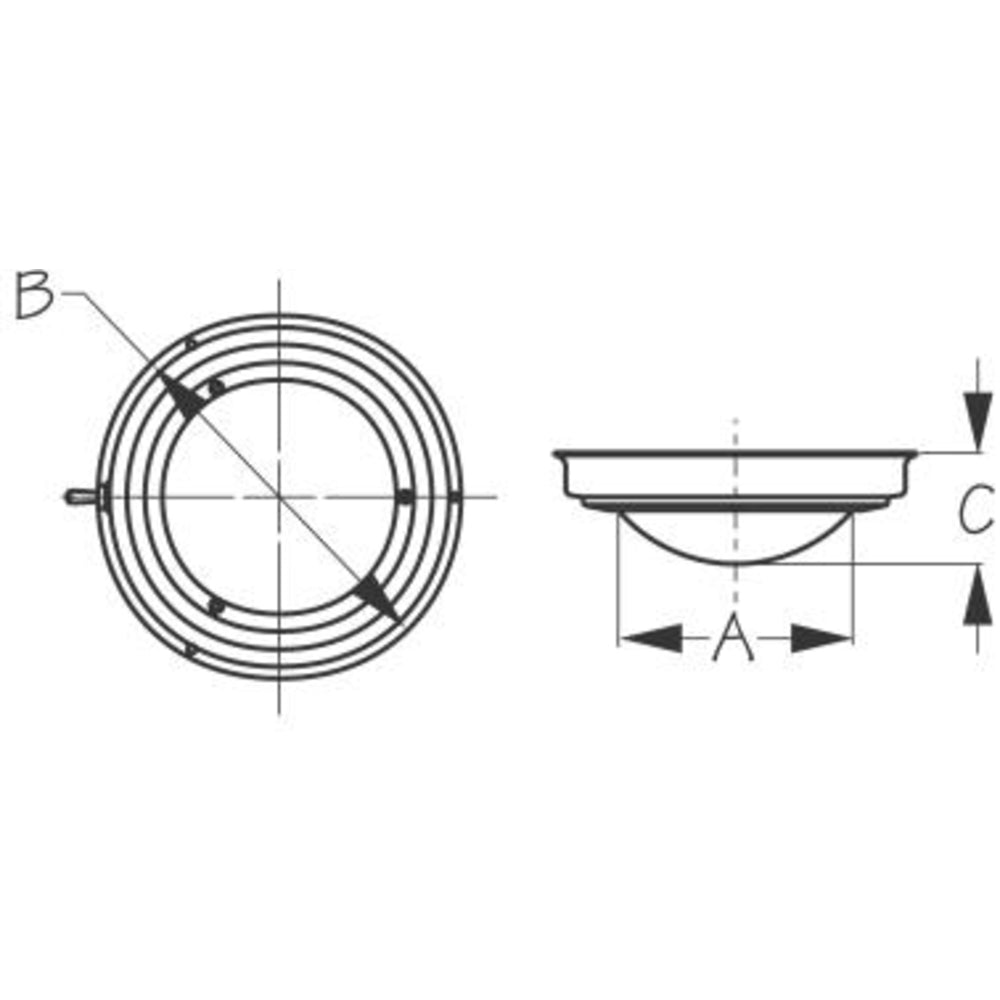 Sea-Dog 400208-1 Brass Led Dome Light 5" Lens