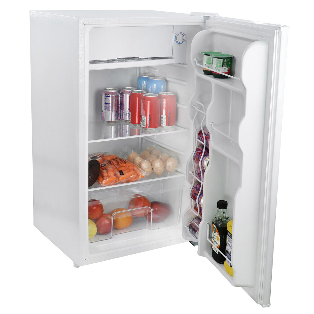 MegaChef MCR-90W Mini Refrigerator with Freezer, 3.2 cu. ft., White Image 1