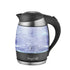 MegaChef MGKTL-1757 Electric Tea Kettle - 1.8Lt Glass Stainless Steel, Auto Shut Off, 360° Cordless Image 1