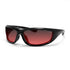 Bobster Echa001R Charger Ansi Z87 Sunglass-Black Frame-Rose Lenses Image 1