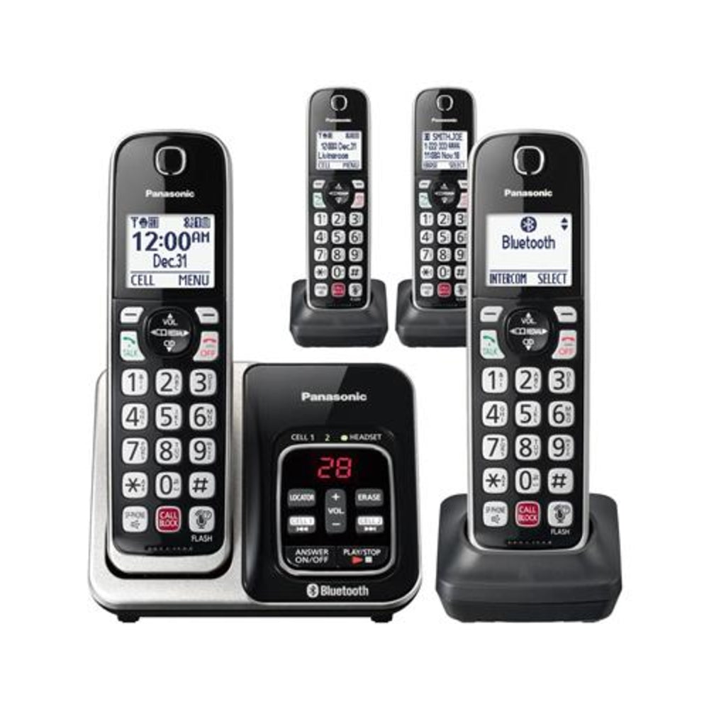 Panasonic KX-TGD864S 4 Handset Cordless Phone with Link2Cell Image 1