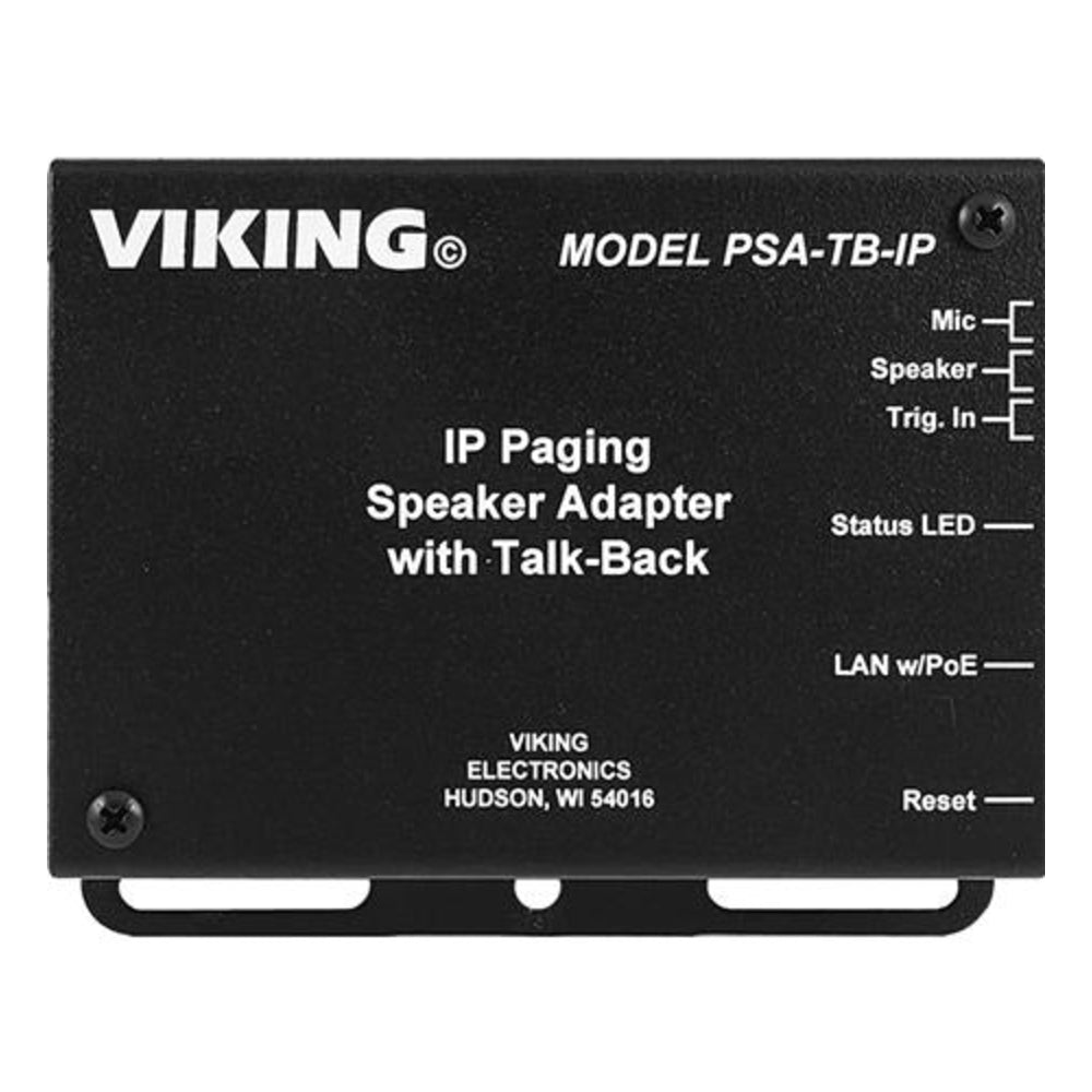 Viking Electronics PSA-TB-IP Ip Paging Speaker Adapter Talk Back Image 1