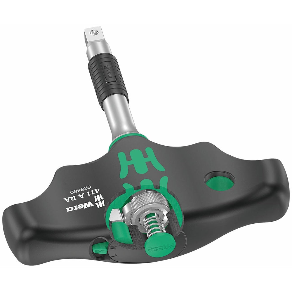 Wera 05023460001 T-Handle Socket Driver Adapter Ratchet Function 1/4"  Drive
