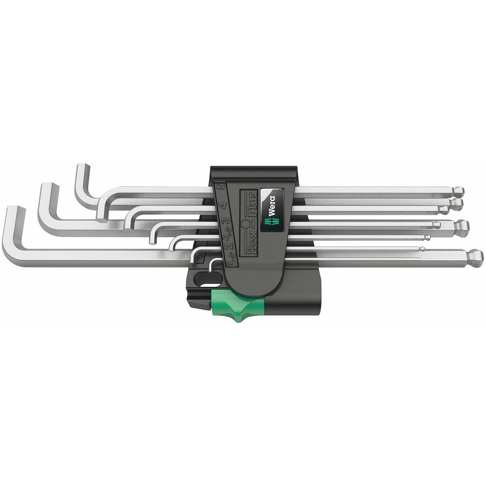 Wera 05073594001 Hex-Plus Chrome-Plated Stainless Steel Long Shaft Metric L-Key Image 1