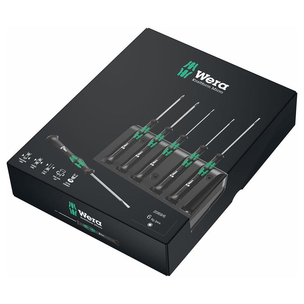 Wera 05 118158 001 Precision Micro Nutdriver Set 6-Piece