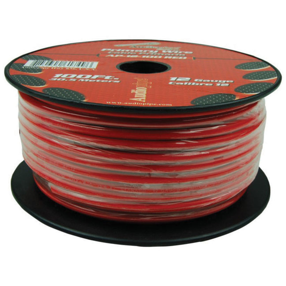 Audiopipe AP12100RD 12 Gauge Primary Wire - 100ft Red Image 1