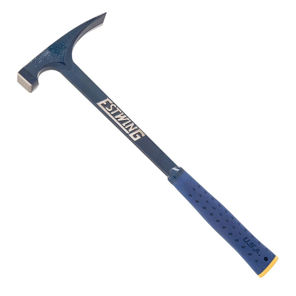 Estwing E6-22BLCL Bricklayer Hammer 22oz Blue Shock Reduction Image 1