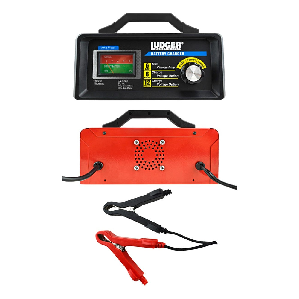 Nippon LBCG-612-6 Ludger Battery Charger 3 Modes: 12V/2A, 12V/6A, 6V/2A