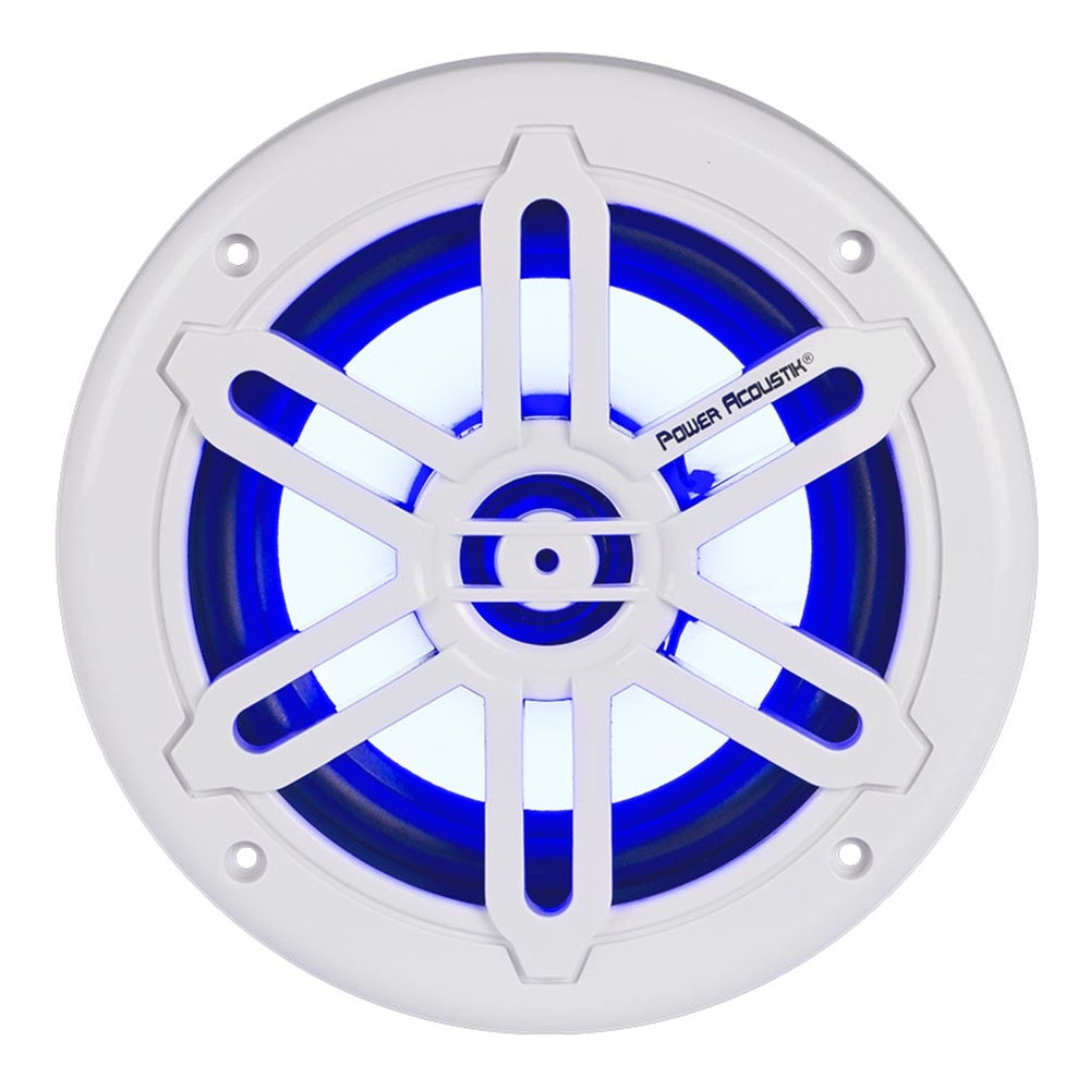 Power Acoustik MFL-65WB Marine 6.5" 2-Way Speakers with Blue LED