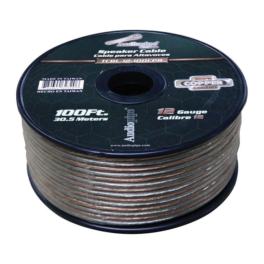 Audiopipe TCBL-12-100CPR Speaker Wire 12 Gauge 100% Copper Series 100ft Image 1